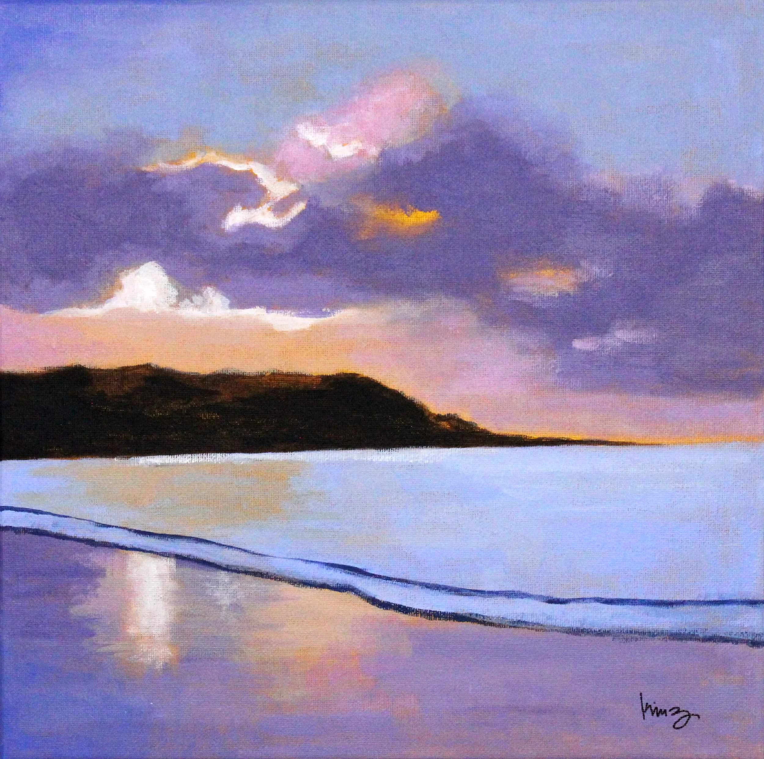 SUNSET INTO TWILIGHT • 12”x12"