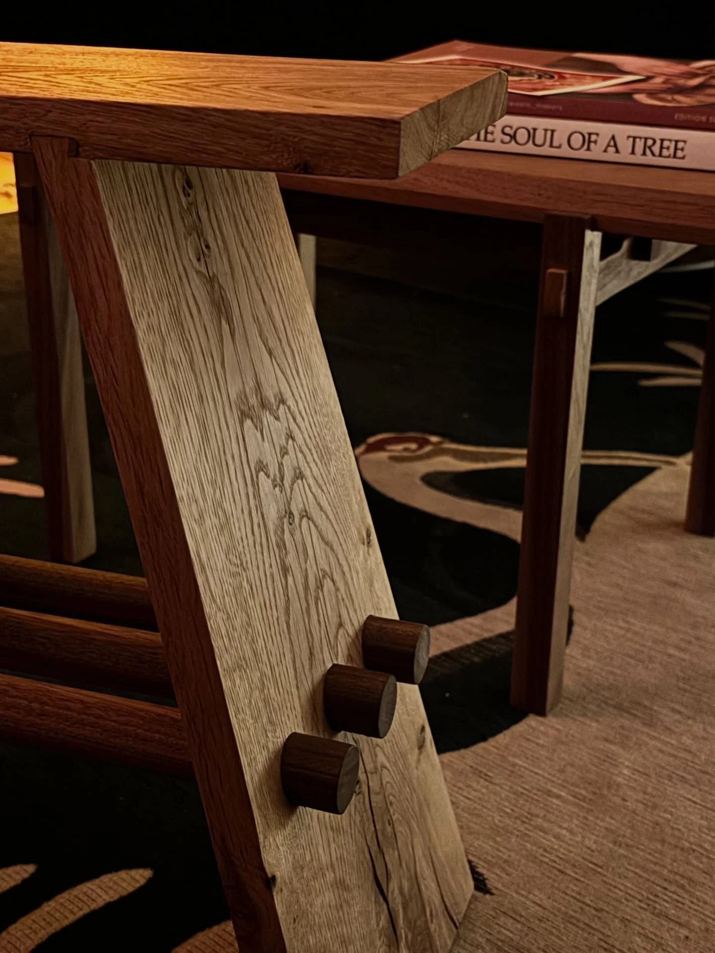 The Pokhara Meditation Stool 🧘🏻

Crafted from solid English oak, originating from a tree that fell during a storm in Leverstock Green in the 1970s. A few years ago, a client generously gifted me the original oak floorboards made from that tree.

On