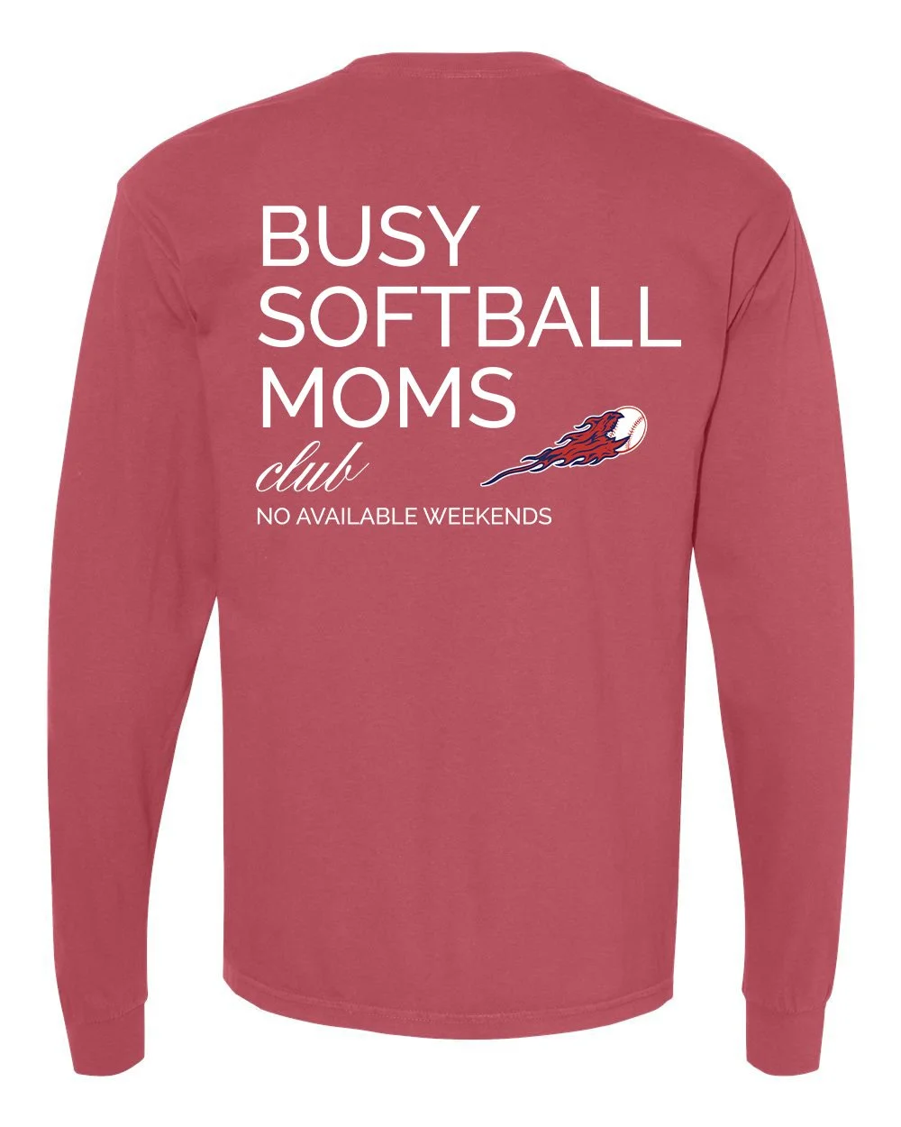 Busy Softball Moms Club Long Sleeve Tee