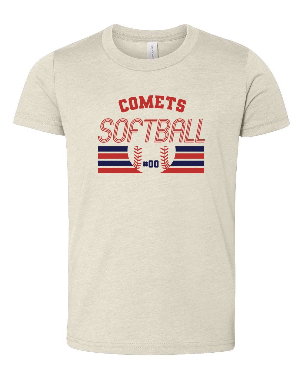 Retro Comets Stripes Softball Tee