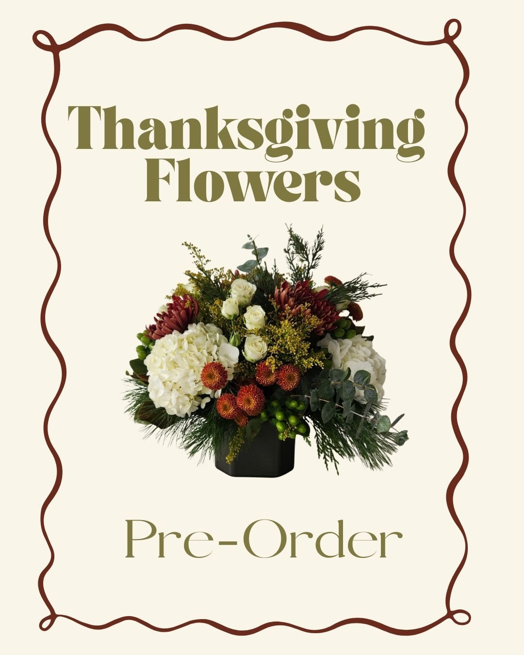 ✨ Thanksgiving Blooms ✨
We&rsquo;re thrilled to partner with @_bloomandbranch to bring you stunning floral arrangements for your holiday table. Each arrangement is available for pre-order for $45 plus tax and features a gorgeous mix of seasonal fall 
