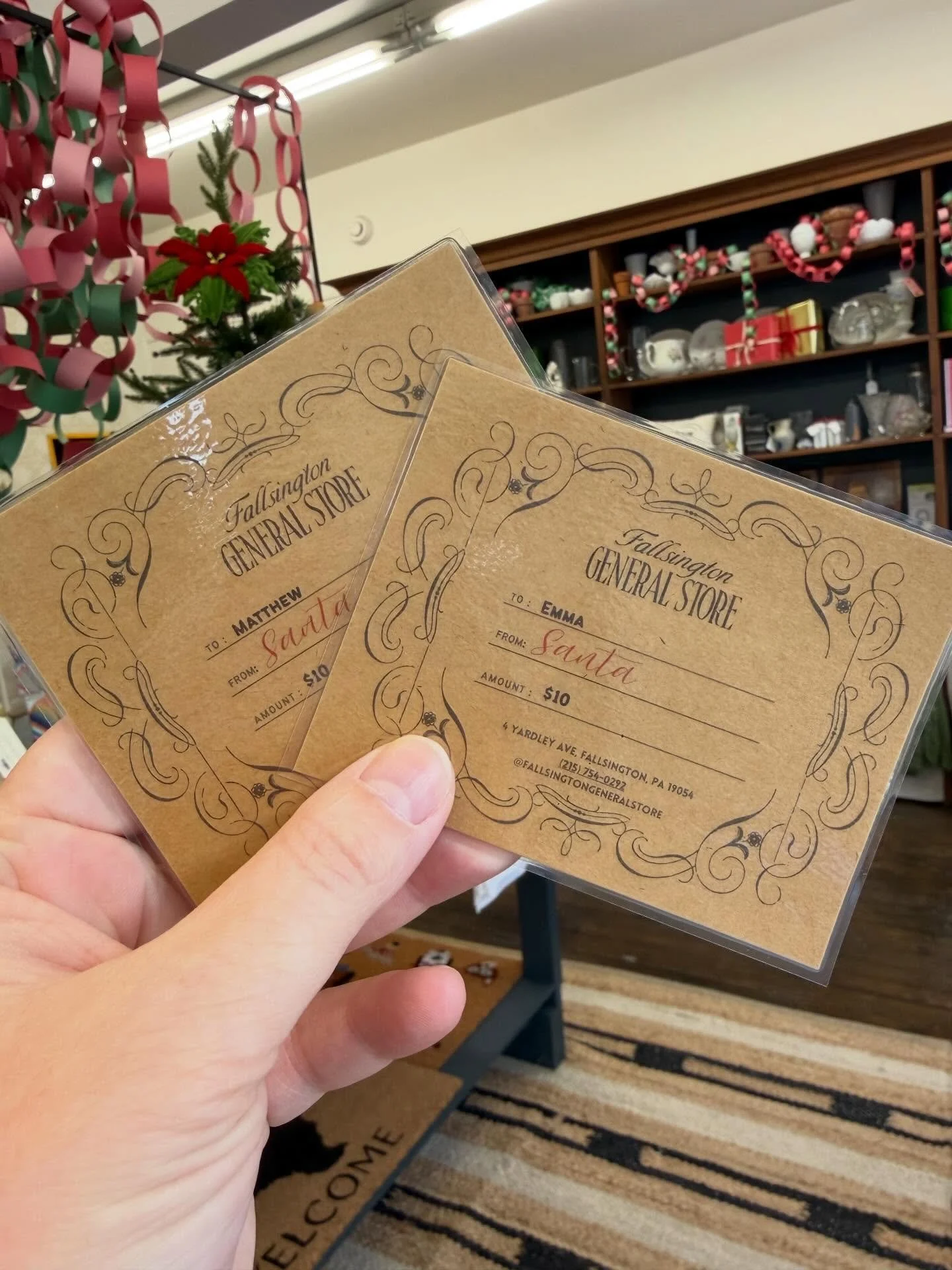 Yesterday a friendly neighbor stopped in and asked if I had gift cards. I didn&rsquo;t&hellip; but after chatting for a bit, I offered to make her a personalized gift certificate like it&rsquo;s 1993. She said yes, I made it, and then I delivered it 