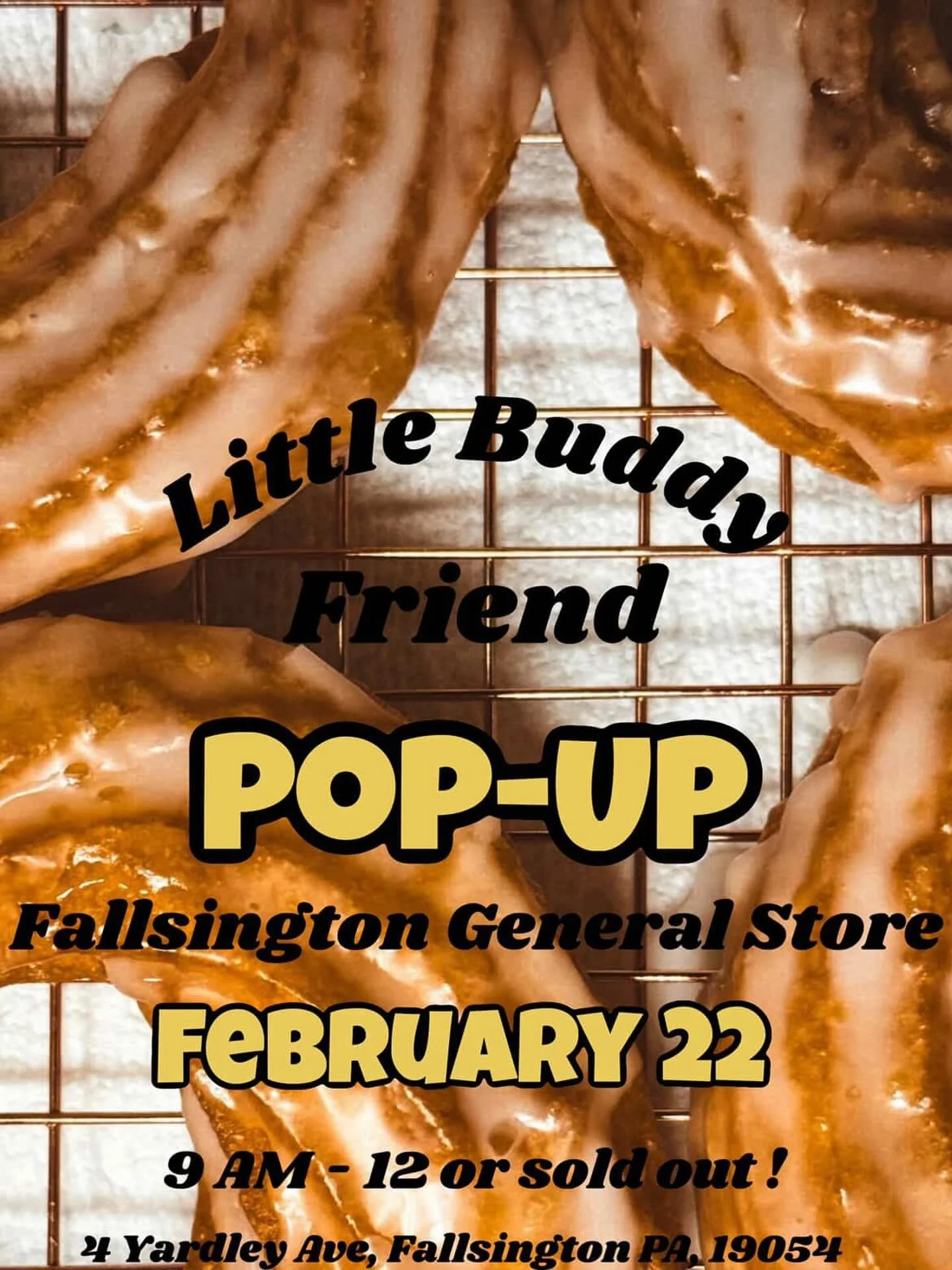 Tomorrow is the day! @little_buddy_friend will be here at 9 am with lots of donuts, so stock up before the snow comes!