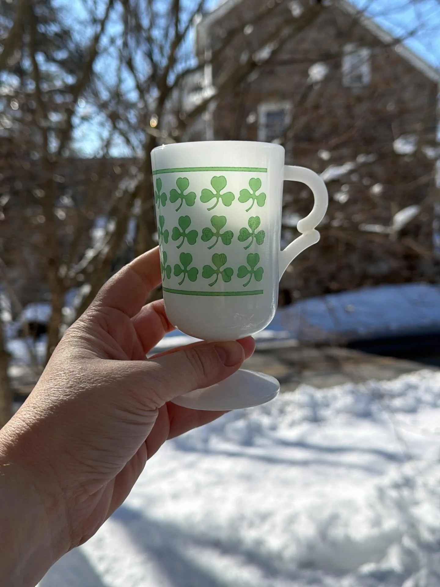 The shop is open and I have the most perfect little vintage shamrock mugs in stock. ☘️