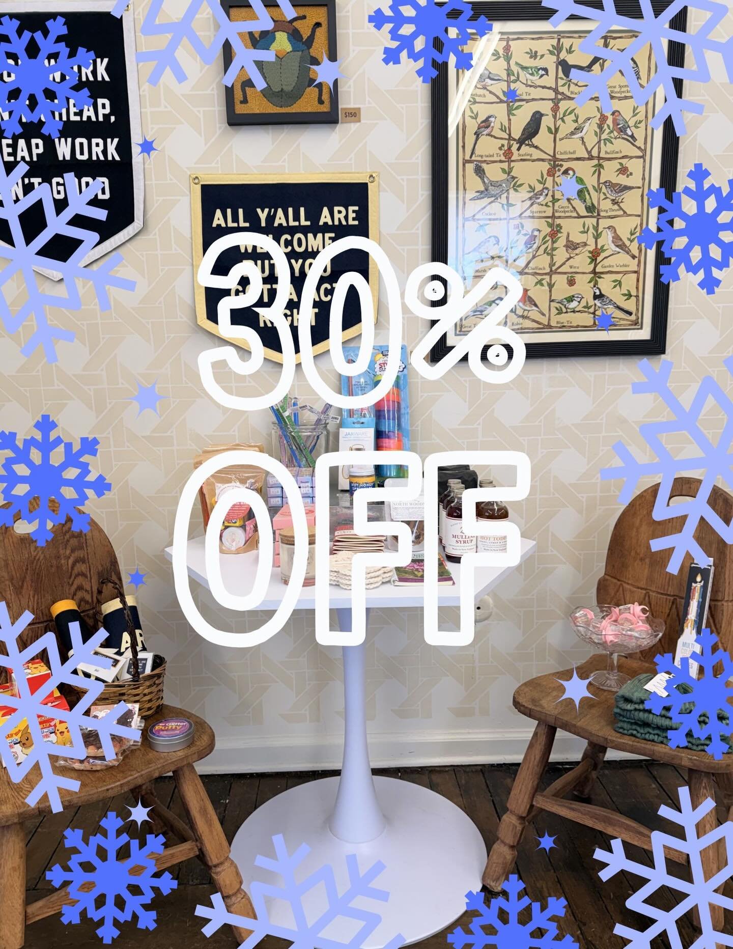I put together a little sale section in the shop to make room for all the new spring goodies that are starting to arrive! Select items are 30% off, so stop by after school with the kids and let them pick out a fun little discounted treat 🤍 This sale
