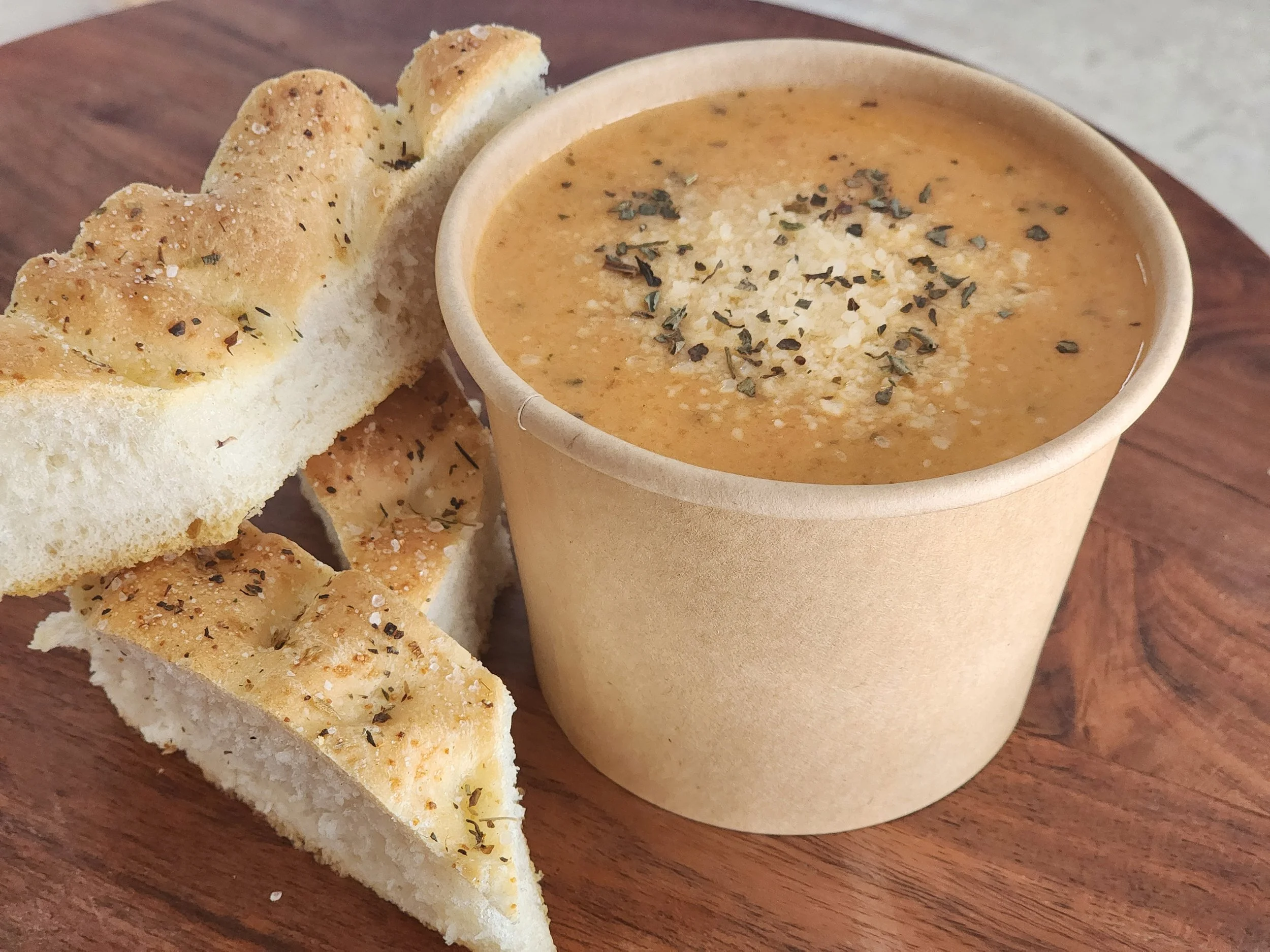 Tomato Basil Parmesian Soup