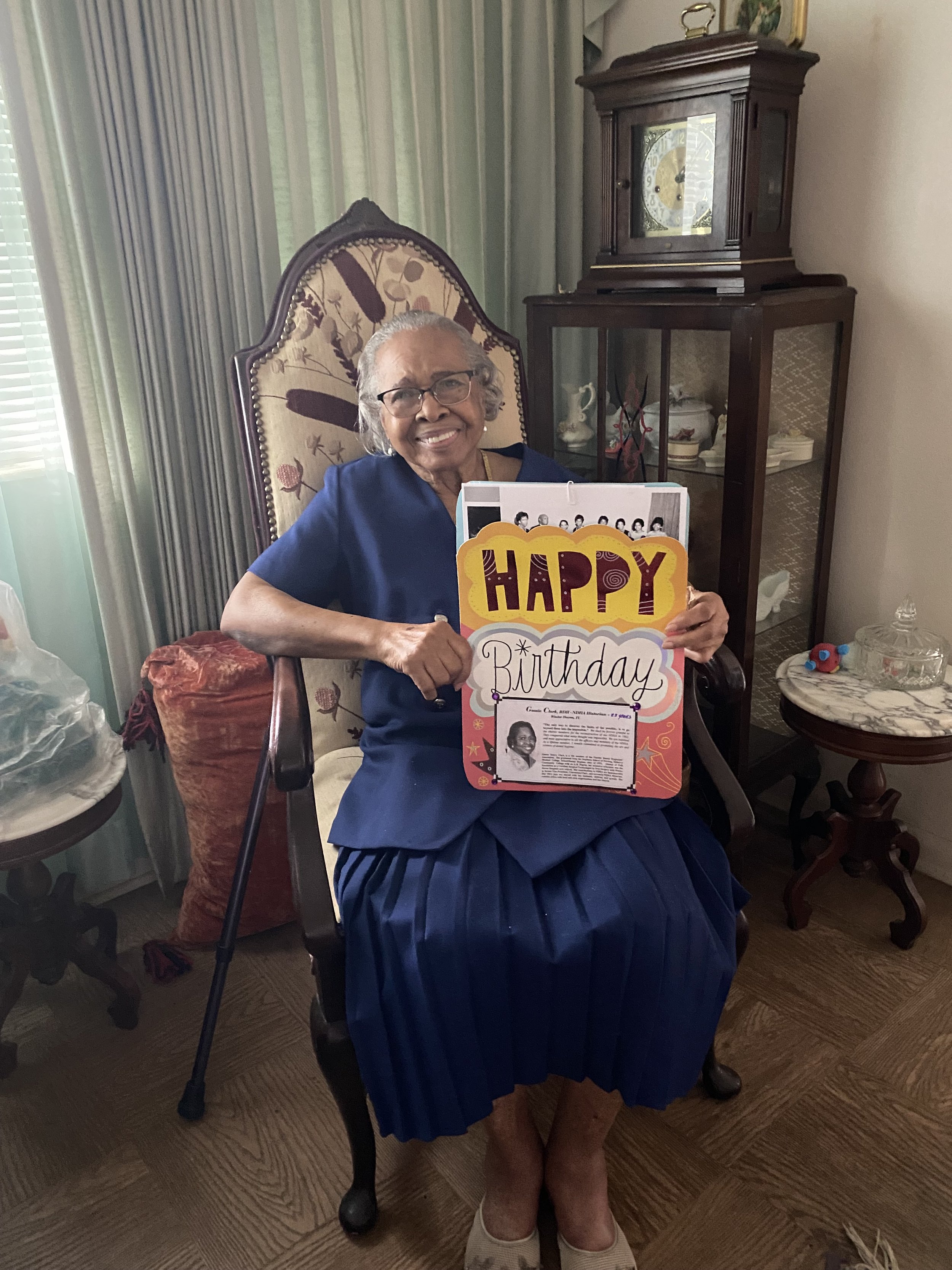 Gussie Clark, our oldest living member