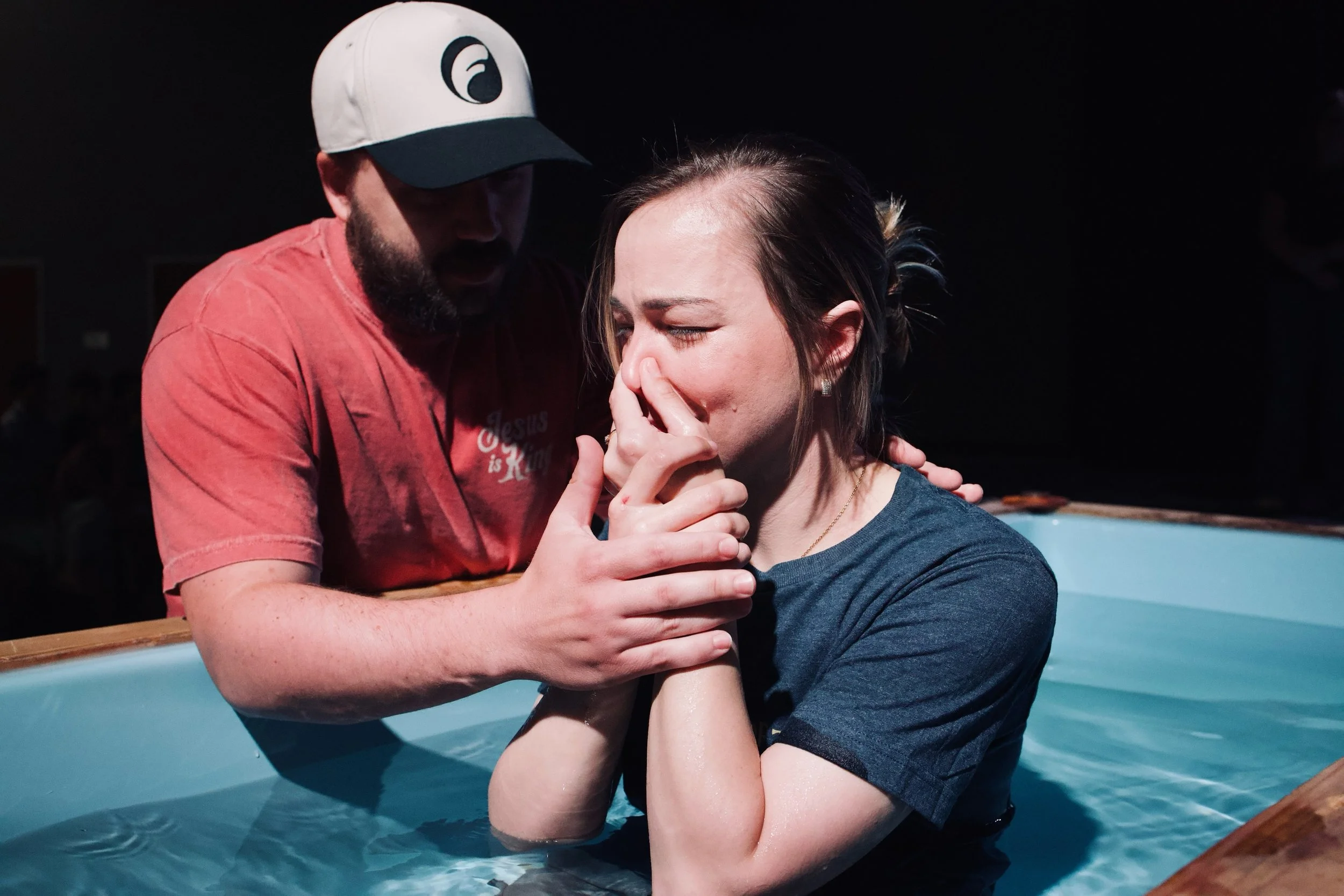 There is nothing like watching someone publicly declare their faith in Jesus. 

Today we celebrate new life, redemption, and the goodness of God. 💙