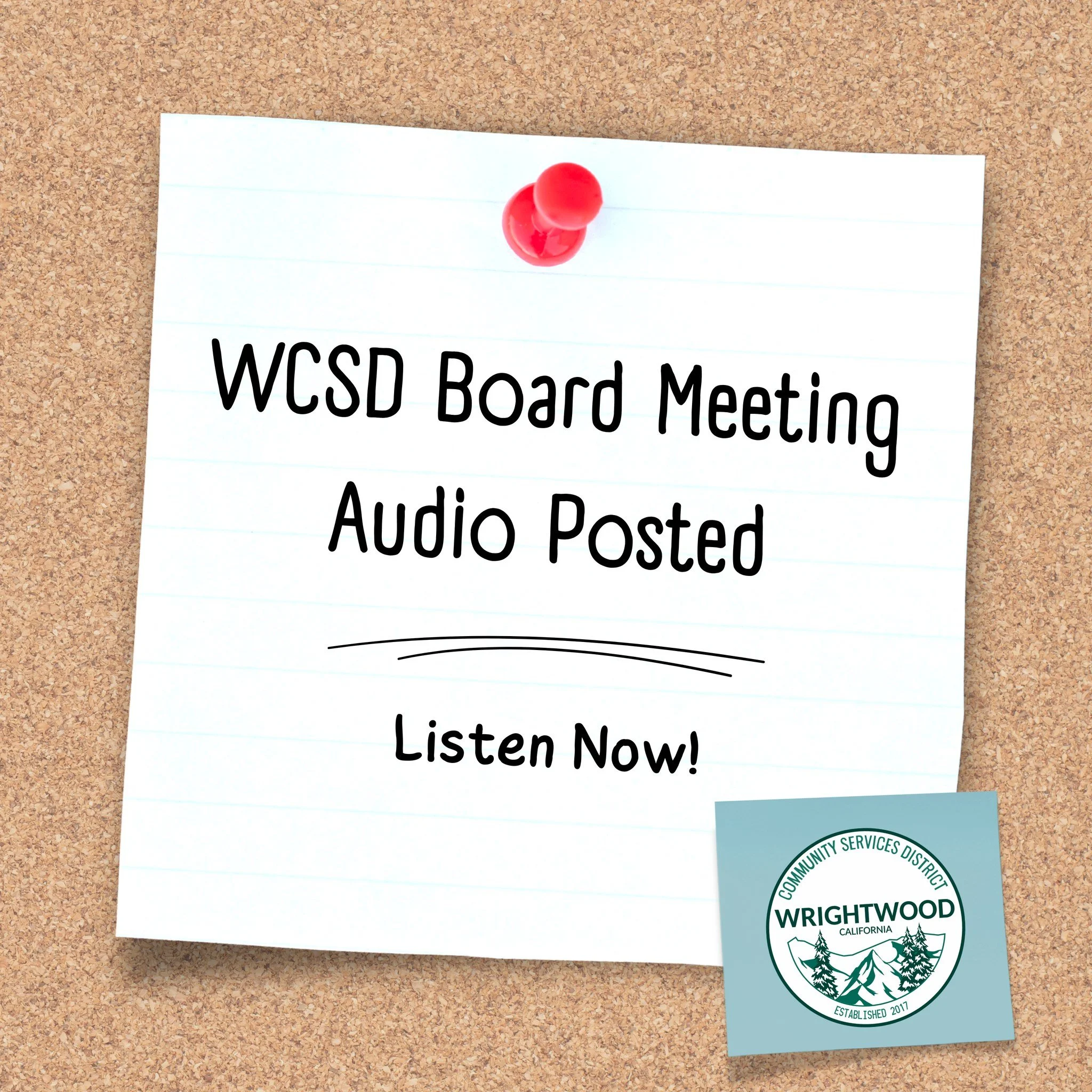 December 11th, 2025 Special Board Meeting. Listen Here >>> https://wrightwoodcsd.org/december-11-2025-special-board-meeting/