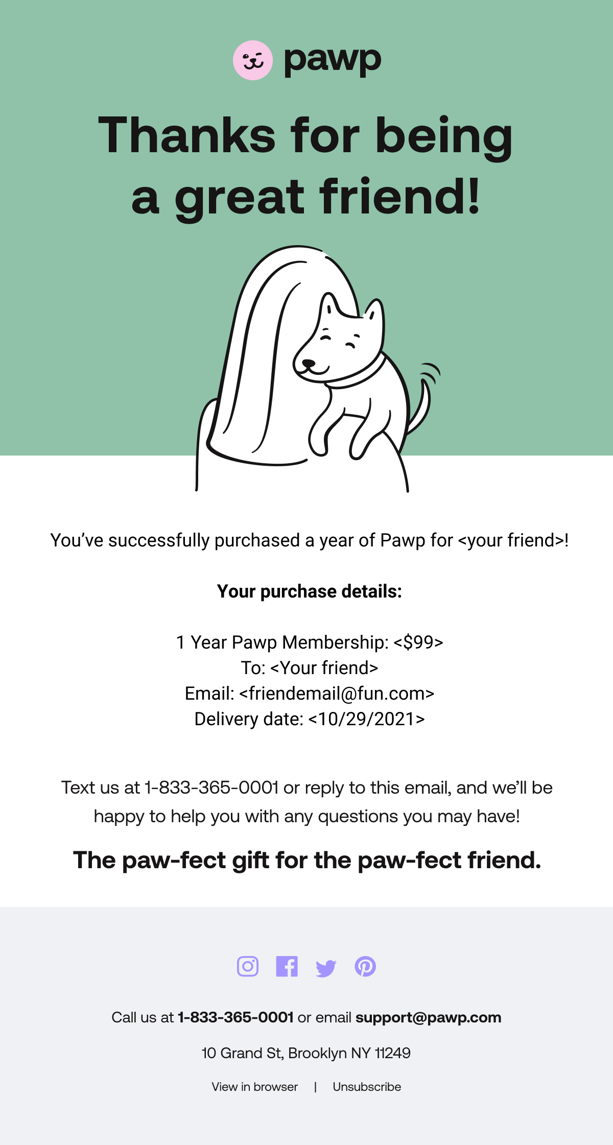 You've Purchased a Gift - Transactional Email.png