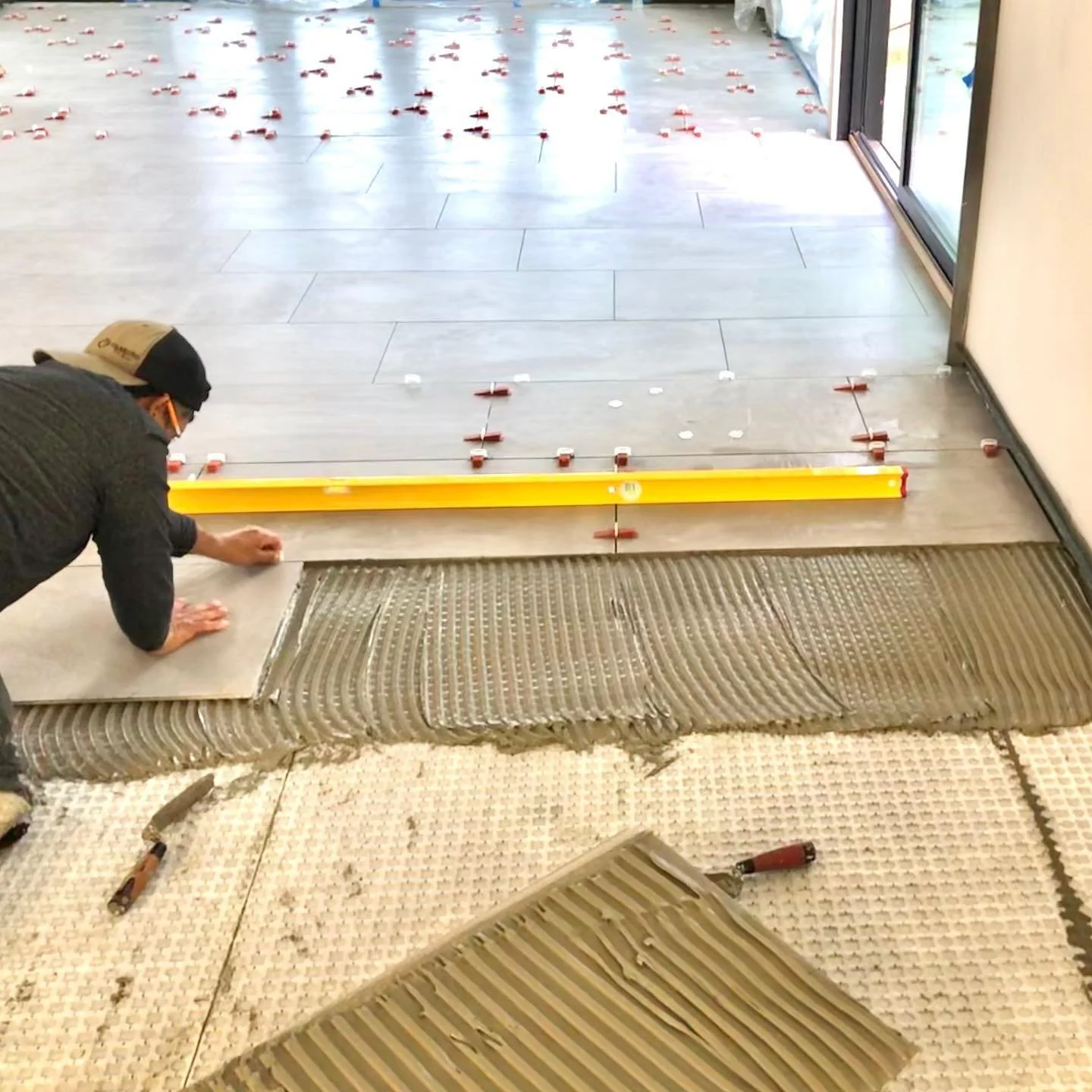 Lippage-free tile installation.