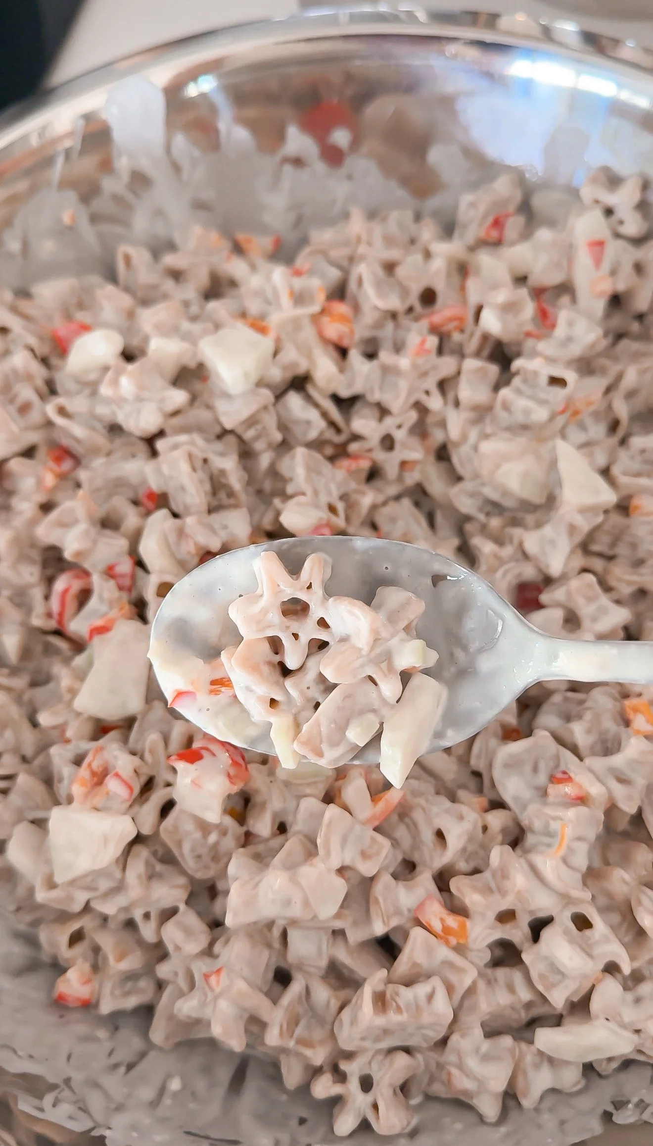 Easy Red, White, and Blue Einkorn Fusilli Pasta Salad
