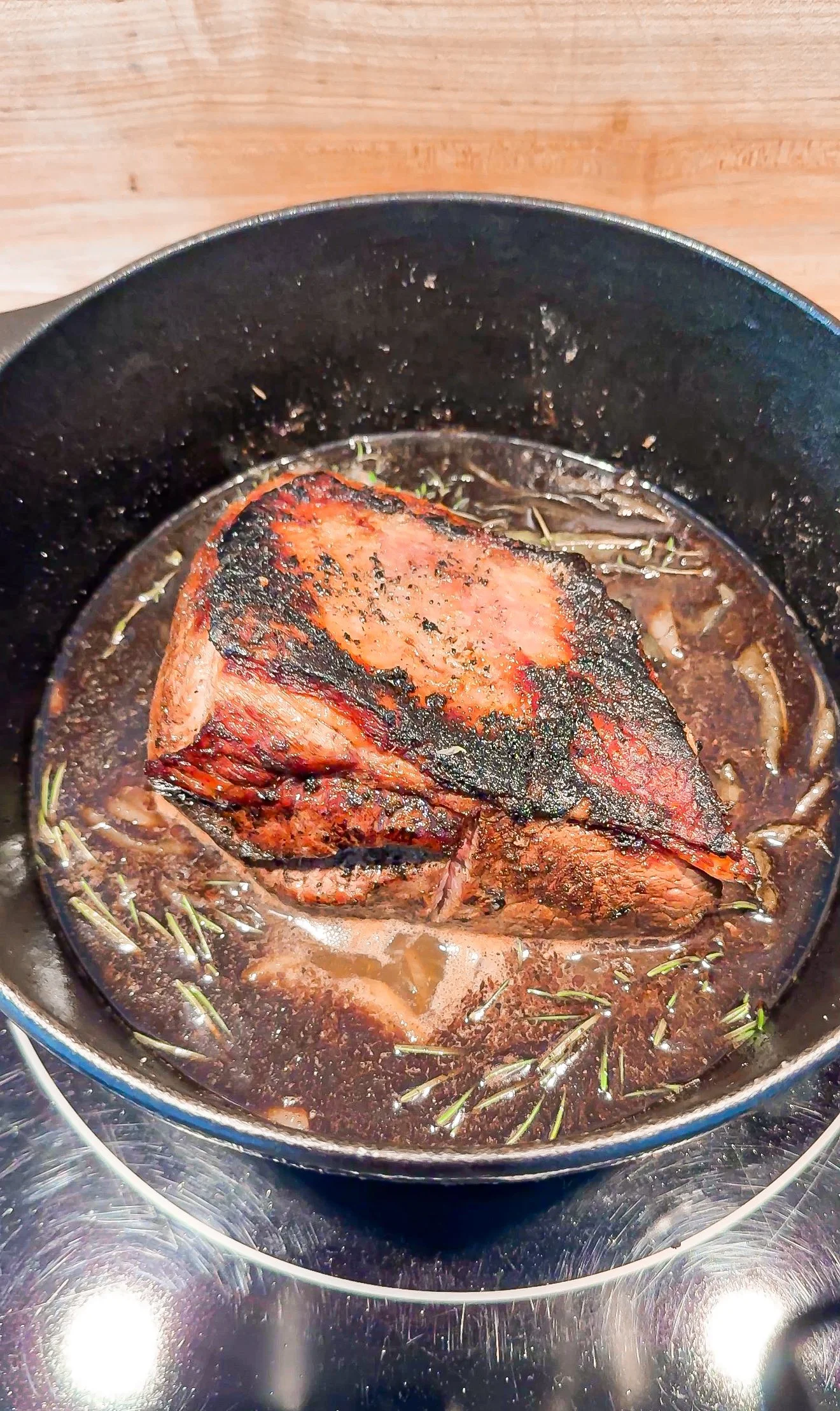 Tender Pastured Beef Bottom Round Roast With Onion Gravy