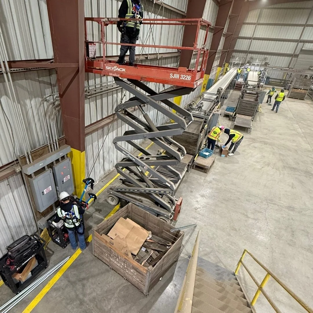 3-phase wiring and heavy equipment hookups Control systems & motor wiring Preventive maintenance & safety inspections LED high-bay lighting upgrades Electrical system troubleshooting Power distribution and panel installations