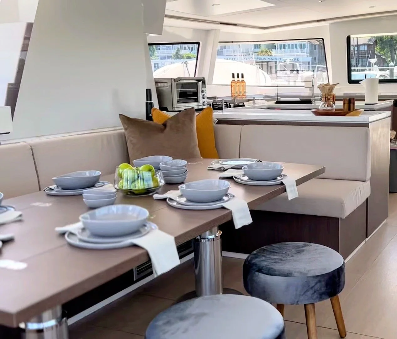Full catamaran organization + staging for a sale in Annapolis, Maryland.