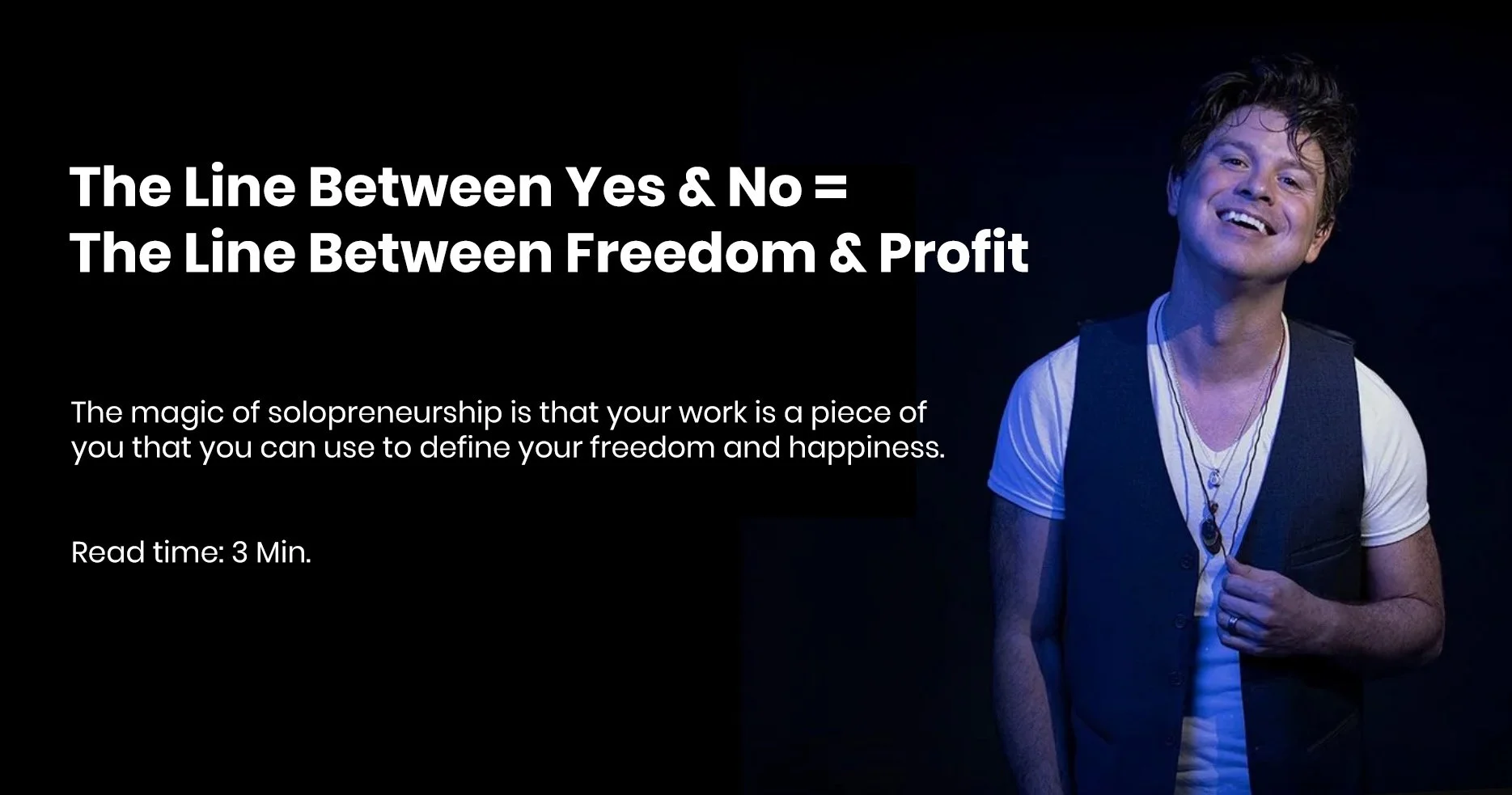 The Line Between Yes &amp; No = The Line Between Freedom &amp; Profit