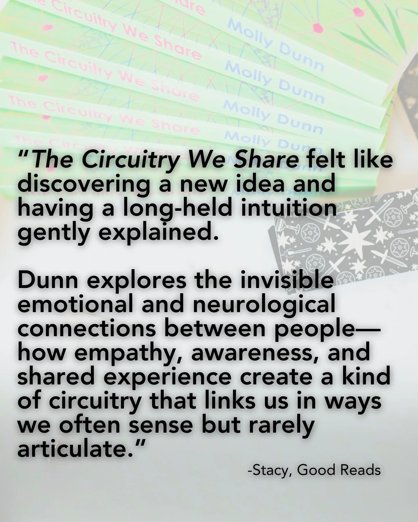 "The Circuitry We Share doesn&rsquo;t treat empathy as sentimental or abstract. Instead, Dunn approaches it almost like a system&mdash;something observable, experiential, and deeply human. 

She takes the readers through the circuity from the pe