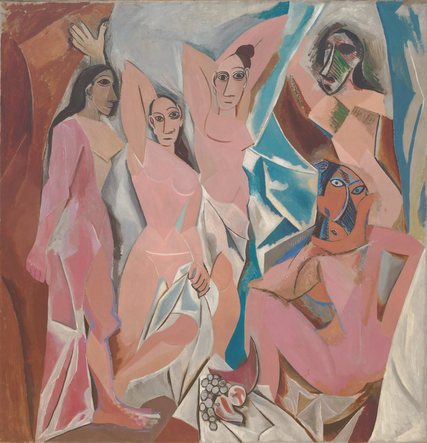 Pablo Picasso, Les Demoiselles D'Avignon (The Young Ladies of Avignon), 1907 (France)