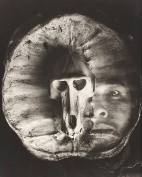Albert Chong, Self-Portrait with Baboon Skull, 1995 (Jamaica, United States)
