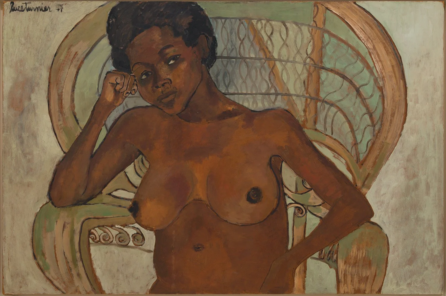 Luce Turnier, Nude Woman in Chair, 1977 (Haiti)