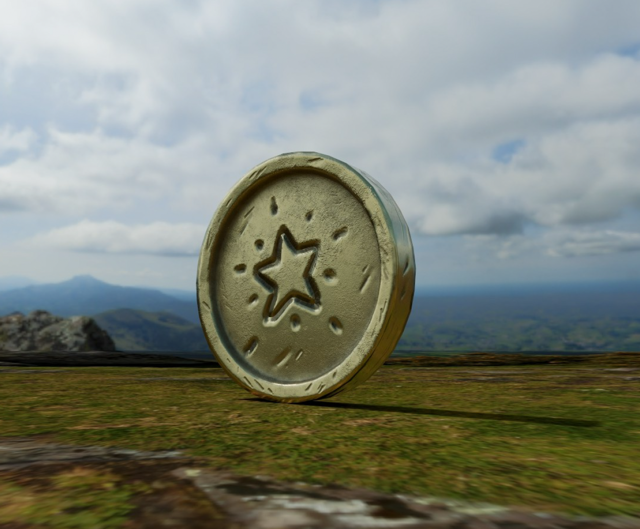 Coin 3D Model Render