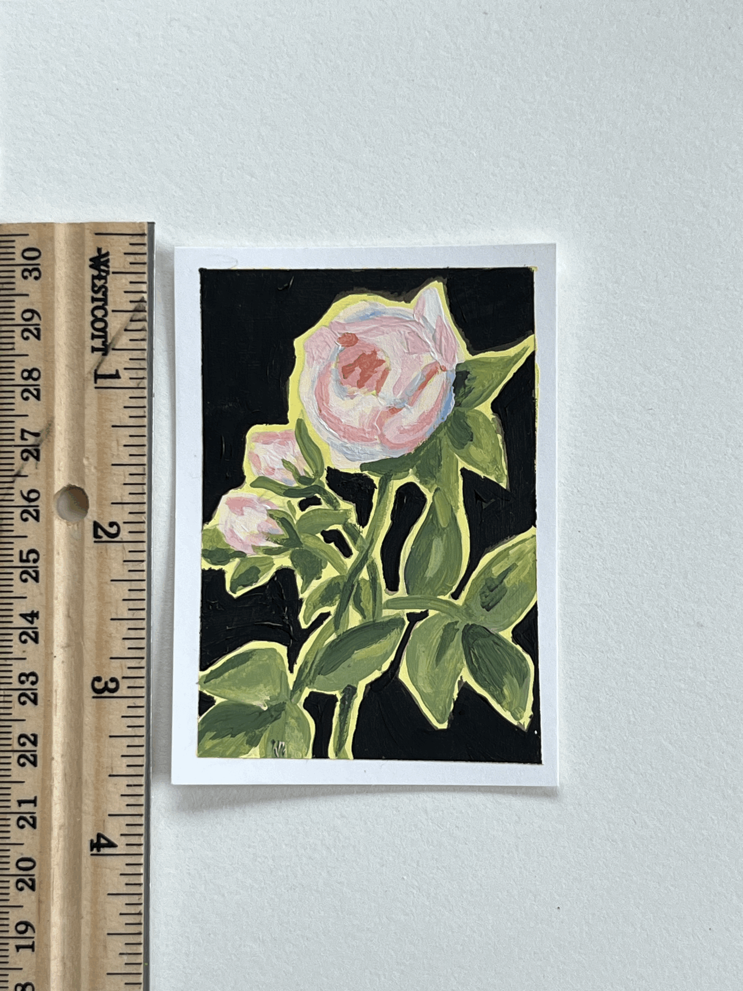 Abstract Flower | Original ACEO Artwork 2.5 x 3.5