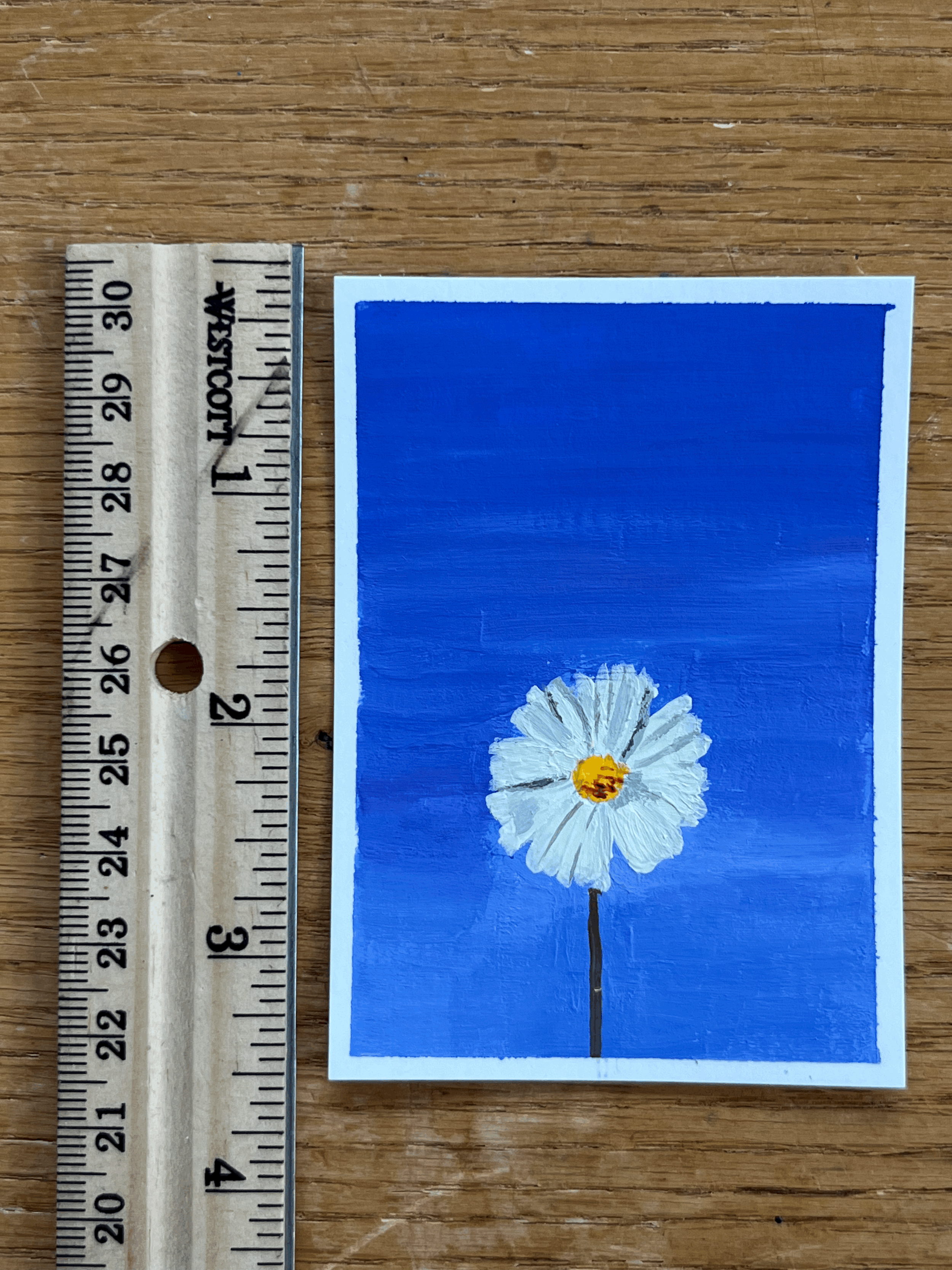 Single Flower | Original ACEO Artwork 2.5 x 3.5