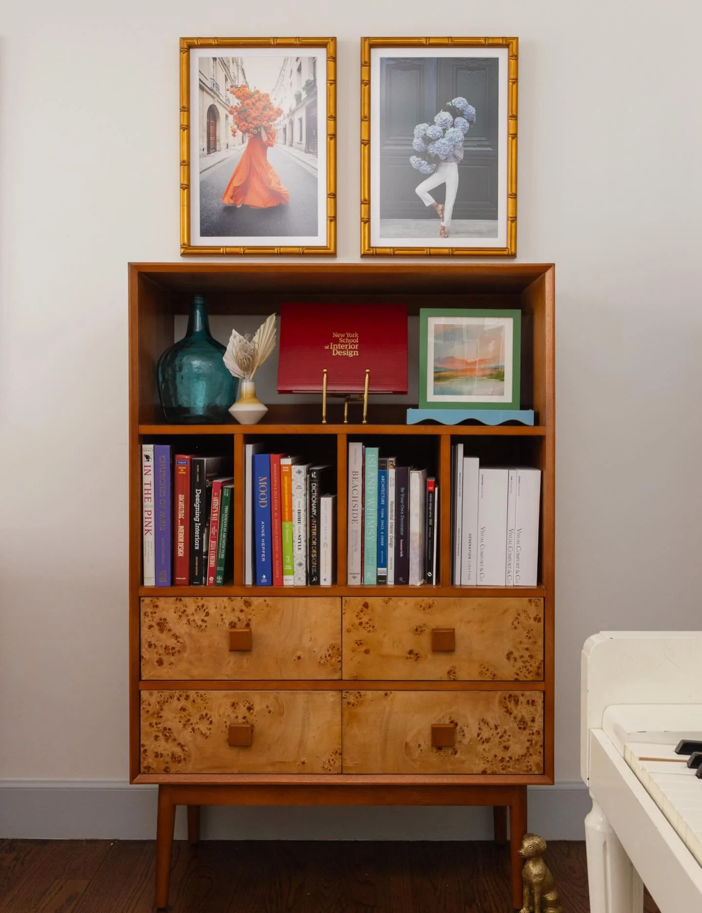 Sunday is International Women&rsquo;s Day ✨

This bookcase from @hernest_official holds my growing library of design books and samples.

The prints above are new additions to my office&mdash;pieces I&rsquo;ve had my eye on for a while. They&rsquo;re 
