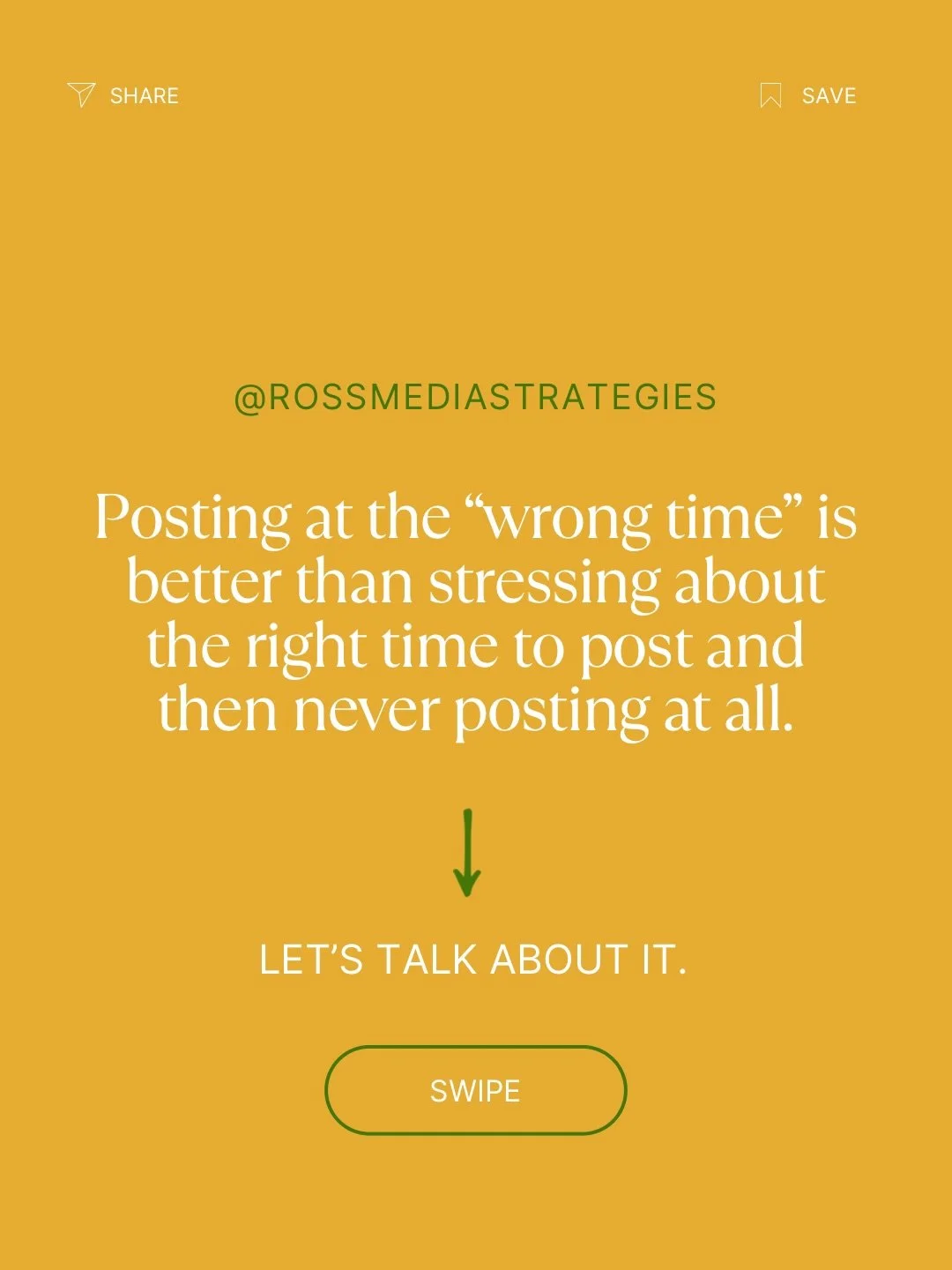 The truth is, timing matters a lot less than clarity, connection, and actually getting your message out there. 

When you focus on serving your audience and staying visible, the algorithm has something to work with. When you don&rsquo;t post at all, 