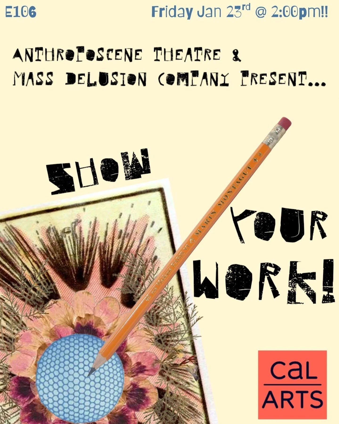 Show Your Work! Festival

E106 January 23rd at 2:00PM

Presented by Mass Delusion Company @massdelusioncompany &amp; Anthropocene Theatre @anthropocenetheatre 

Curated by Joe Curry @joecrry_ 
Produced by Kayden J. Merritt @kaydenjmerritt 

Featuring