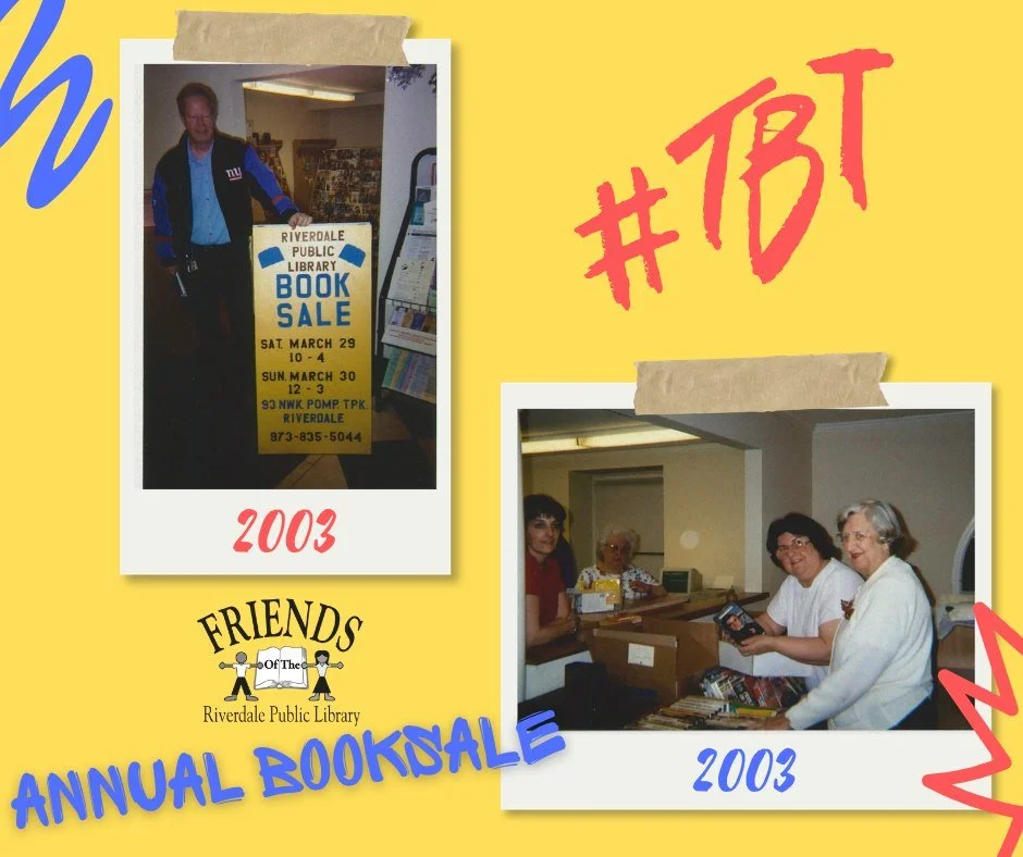 The Friend's of the Riverdale Library's annual book sale begins tomorrow! Here's a little  #ThrowbackThursday to their very FIRST sale in 2003 

Visit the Riverdale Senior Citizen Center this weekend to check out the sale and support the library! (Lo
