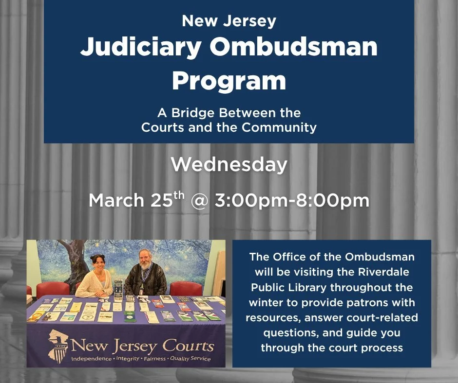 This week we'll be welcoming back the Office of the Ombudsman! They will be here on Wednesday 3/25 from 3:00-8:00 to answer any of your court-related questions

For more information about the ombudsman program and the resources they provide, go to ww