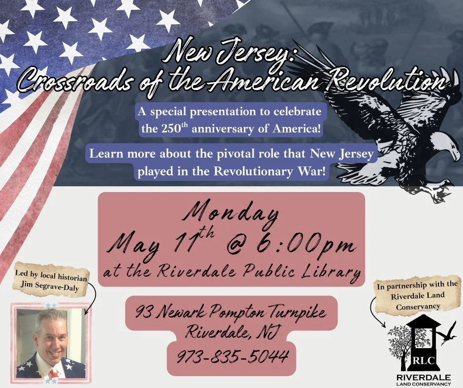 Coming up next week! Start the celebrations for BOTH  America's 250th birthday and Memorial Day early with this presentation by a local historian!
Presented in partnership with the Riverdale Land Conservancy

Sign up to attend here: https://www.event