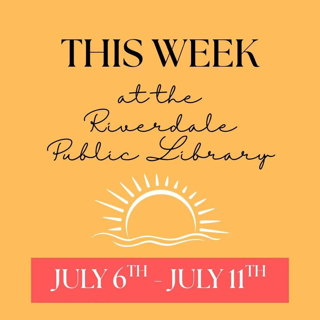 Escape the heat at the library this week! 😎

Visit https://www.riverdalelibrary.org/upcoming-events-at-the-riverdale-public-library-nj to register and for more information

 #events #libraryprograms #summer #riverdalenj #SummerReading #bookrecs