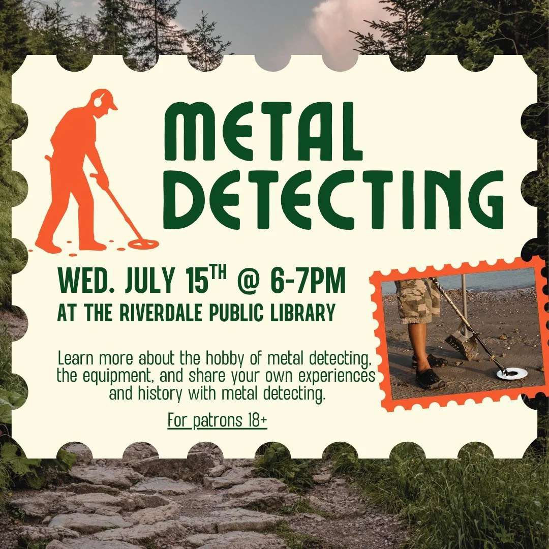 Our adult metal detecting presentation still has some spots left! Register now to join us tomorrow night to learn more about the hobby and equipment.

Perfect for newbies and seasoned metal detecting enthusiasts alike!

Register here: https://www.eve