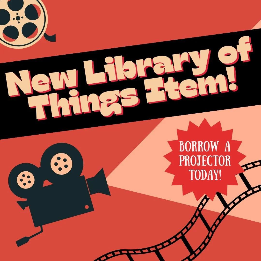 🎥✨ Movie night just got an upgrade! ✨🎥

We're excited to announce that an LED Projector is now available to check out from our Library of Things collection! 

Visit our website or swing by the library to reserve it today and explore the rest of our