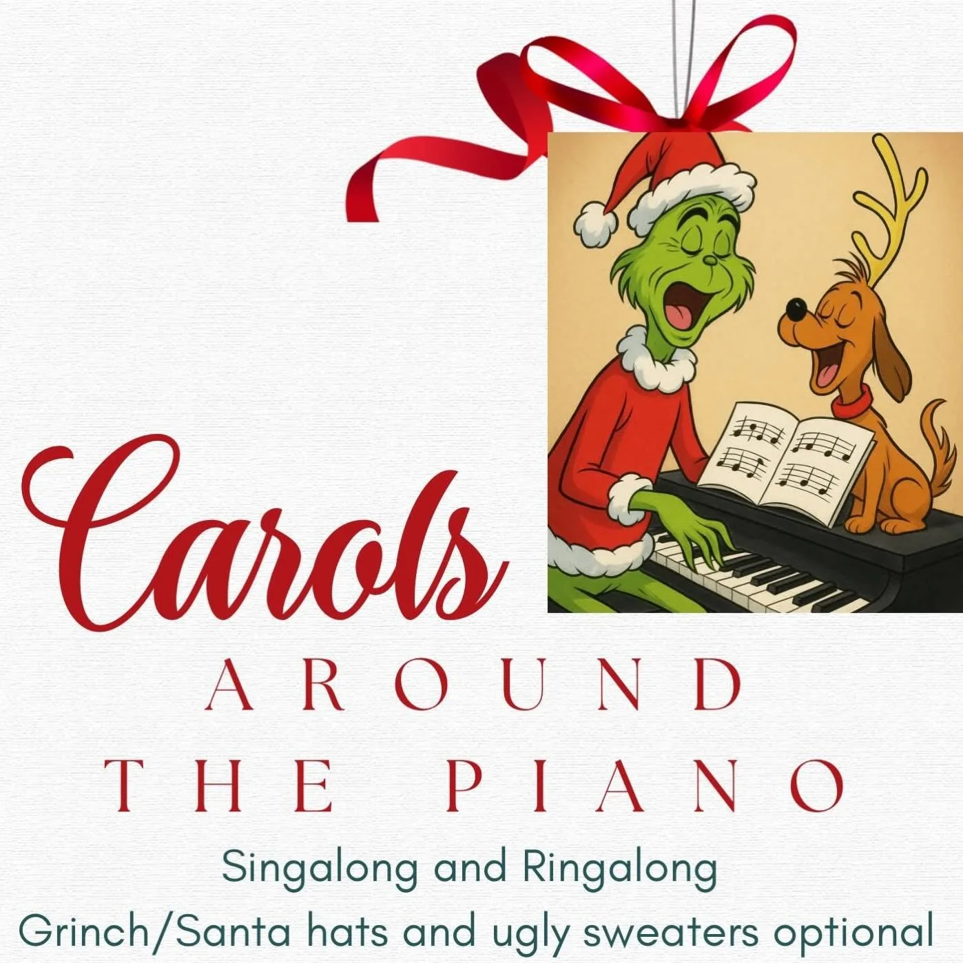 🎄🎶 Singalong &amp; Ringalong! 🎶🎄
Think Christmas caroling, but without the cold, and without terrifying strangers at their front doors.

Join us for a holly jolly evening of songs, laughter, and joyful noise (emphasis on noise&hellip;perfect pitc