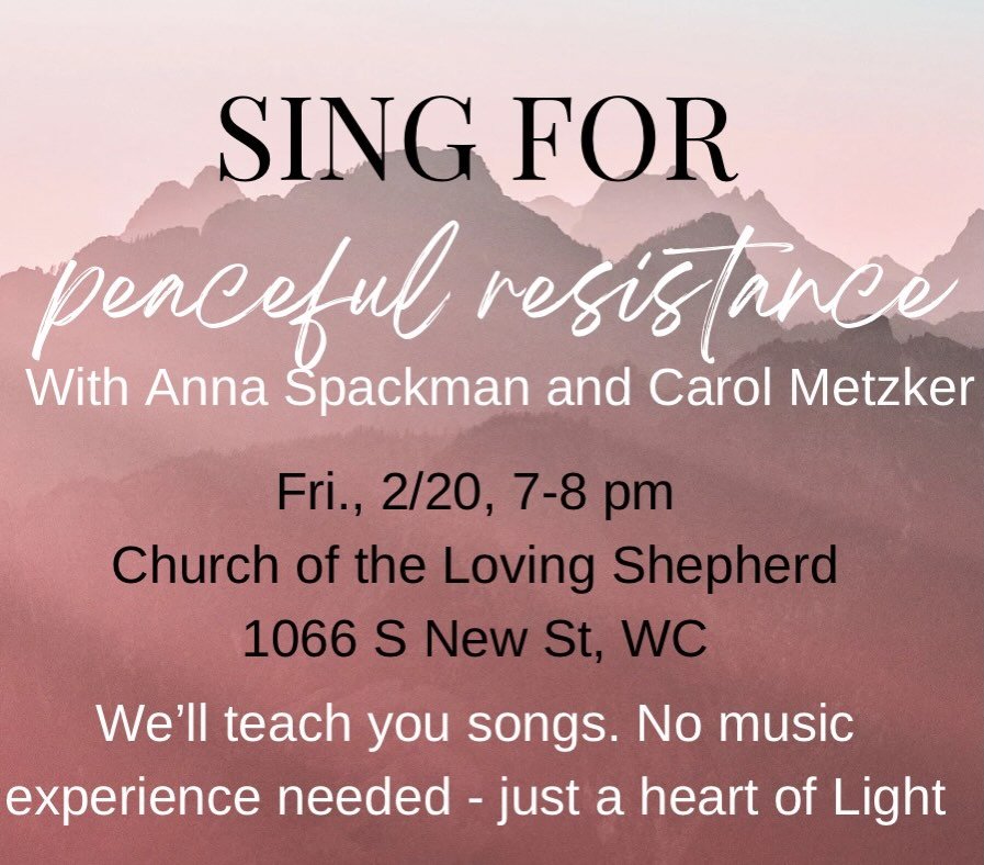 In every chapter of our country&rsquo;s peaceful struggle against racism and injustice, music has been a guiding force. On this Friday evening we chose to come together to sing songs that carried us through the past and the new anthems emerging from 