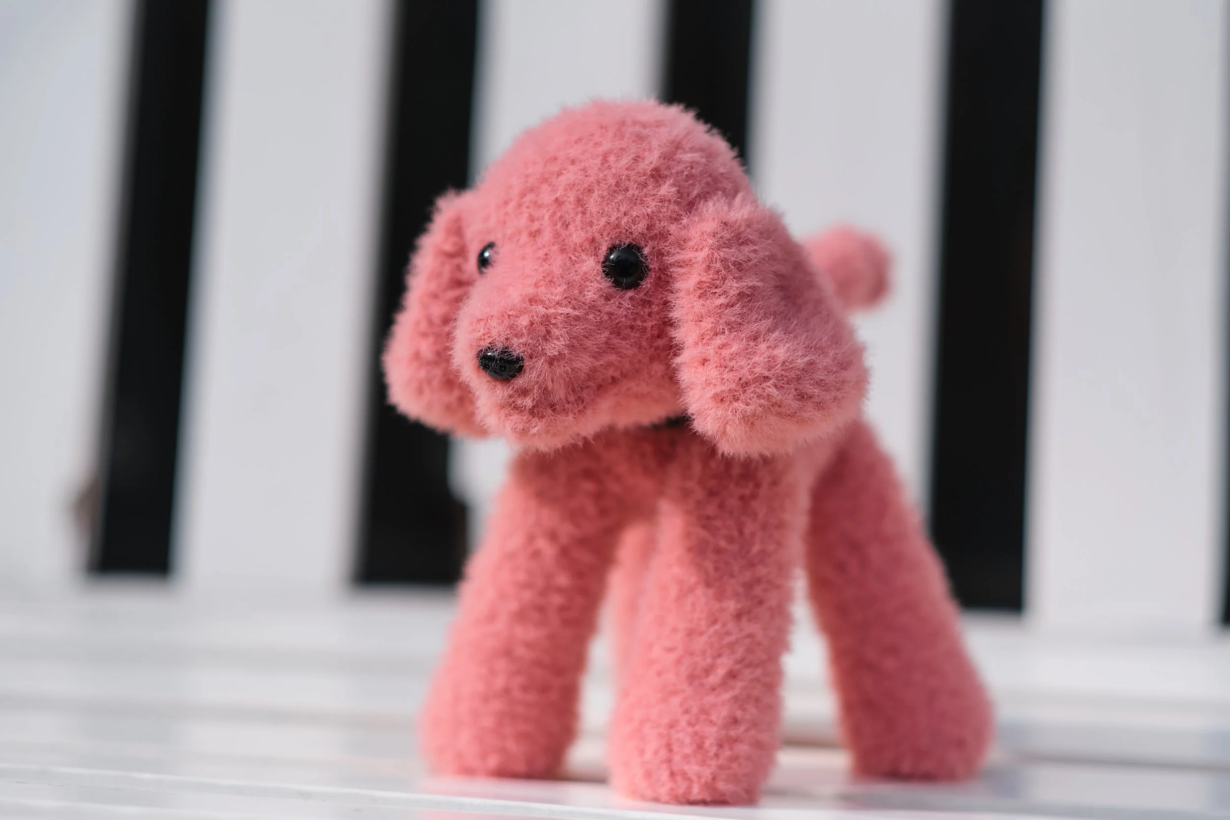 Clif the Little Red Dog - Fluffy Crocheted Plushie Dog