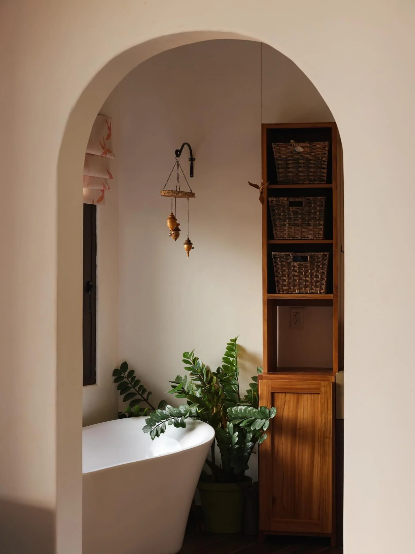 Casa HA &mdash; Details 

Warm wood cabinetry and soft natural light create a quiet interior space, while the outdoor shower finished in natural flagstone adds a rustic touch that blends seamlessly with the tropics. 

A reminder that even the most ev