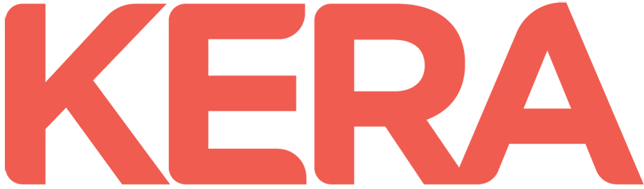 The word 'KERA' in bold, red capital letters on a black background.