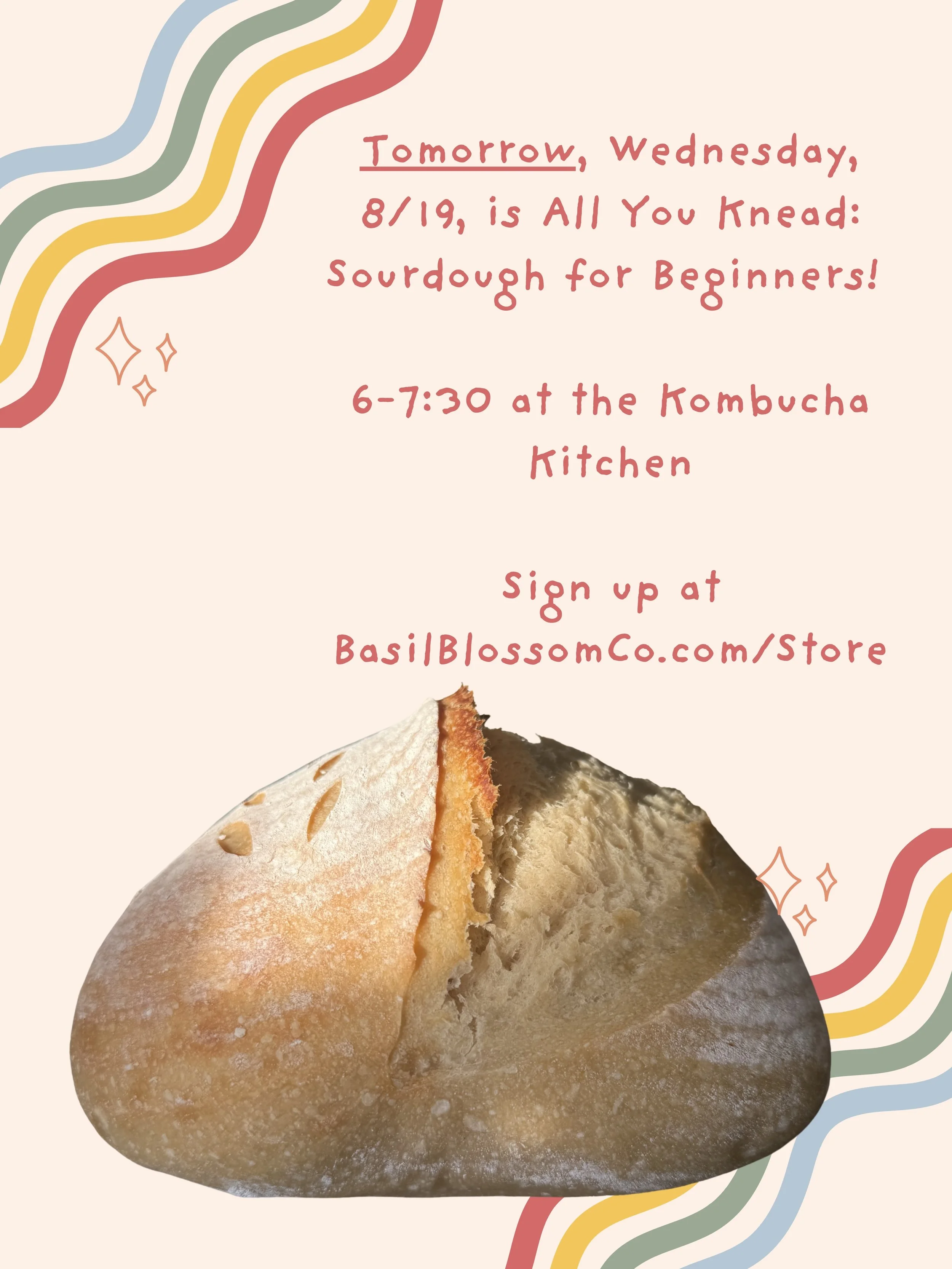 Go home with a starter and the confidence to bake your first loaf of sourdough bread!
At our kombucha kitchen inside @thedistrictartisanmarket in New Albany!