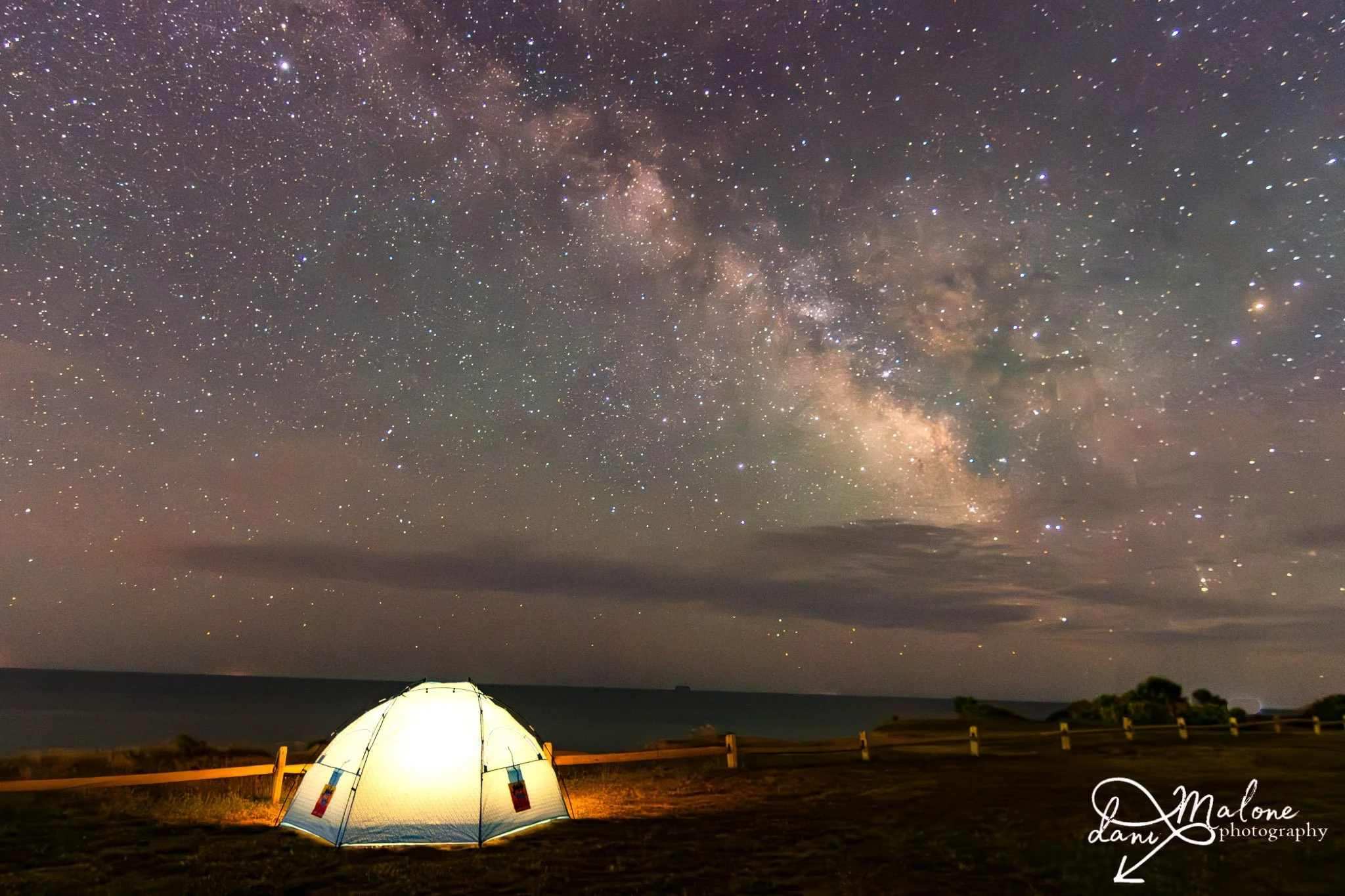 Camping under the stars