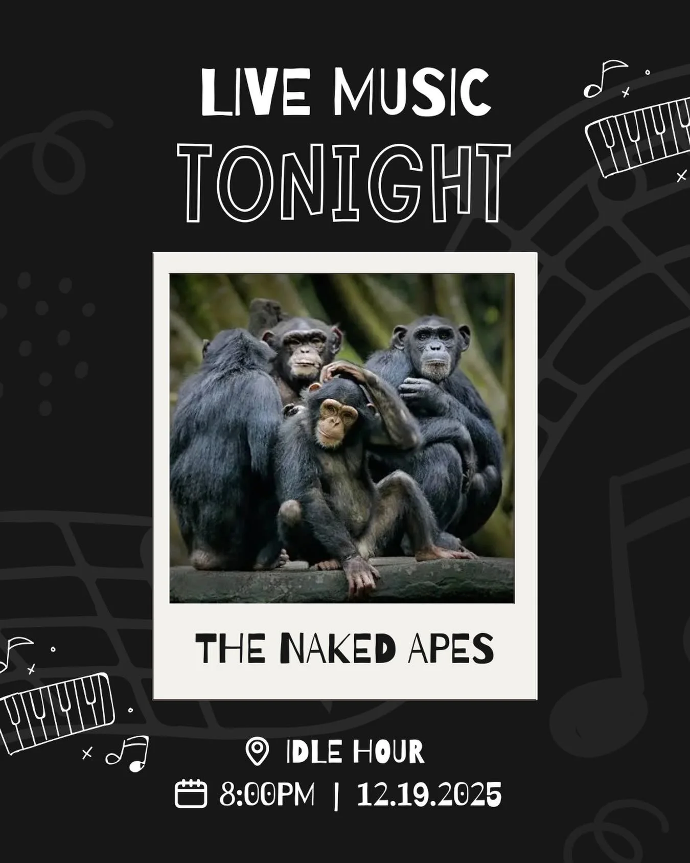 🎸 LIVE MUSIC TONIGHT!
The Naked Apes hit the stage at 8PM and it&rsquo;s gonna get funky.
Grab a pizza🍕, crush a panini 🥪, or sip a holiday cocktail 🍸 while you&rsquo;re at it.
Music. Drinks. Good decisions questionable.

#LiveMusicNJ #PointPleas