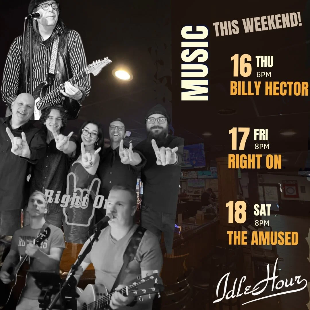 If you&rsquo;re looking for a sign to go out this weekend&hellip; this is it.

Tonight (4/16) &ndash; Billy Hector at 6PM (he&rsquo;s the best, don&rsquo;t miss this one)
Friday &ndash; Right On
Saturday &ndash; The Amused

We&rsquo;ll have the drink