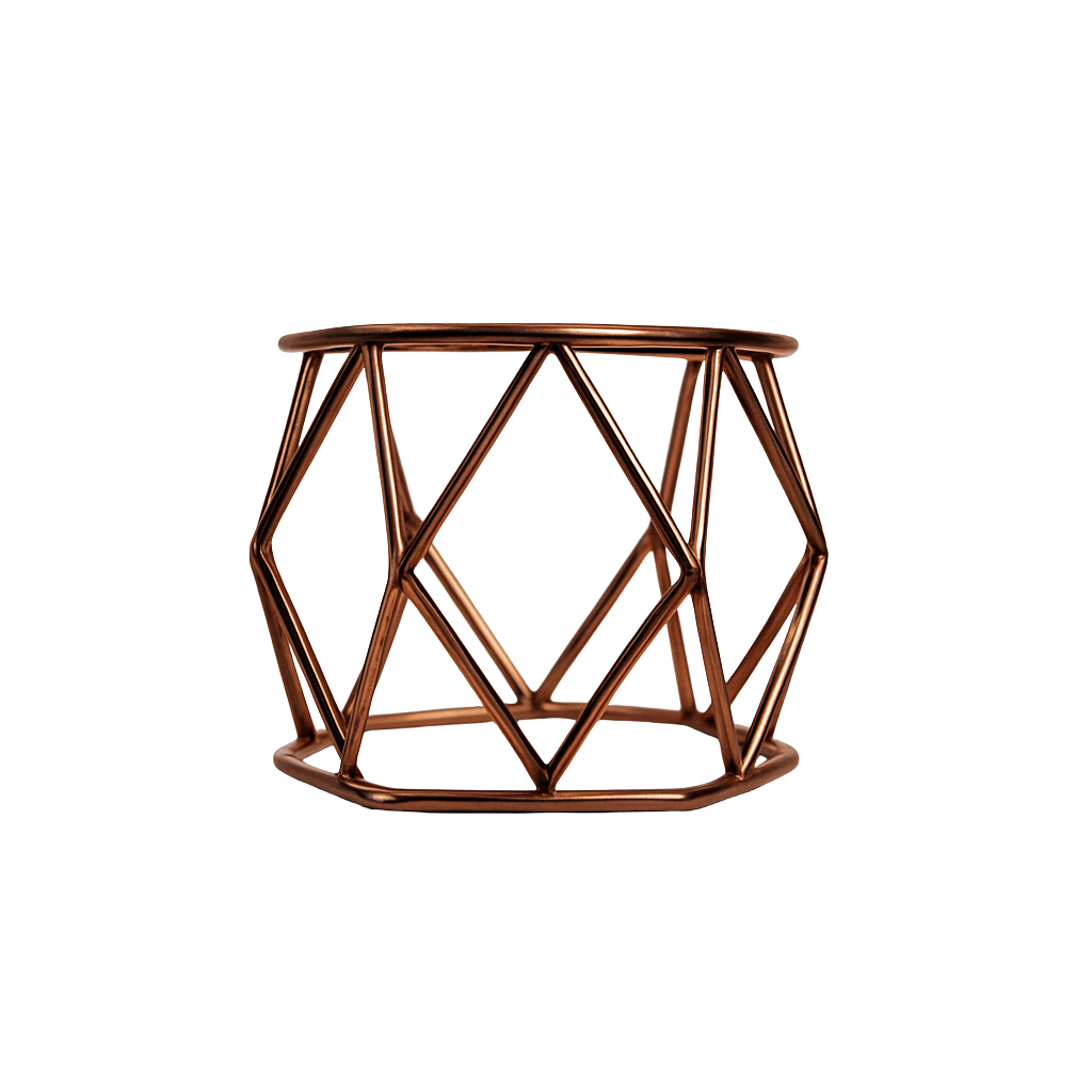 Rose Gold Geometric Tealight Cage