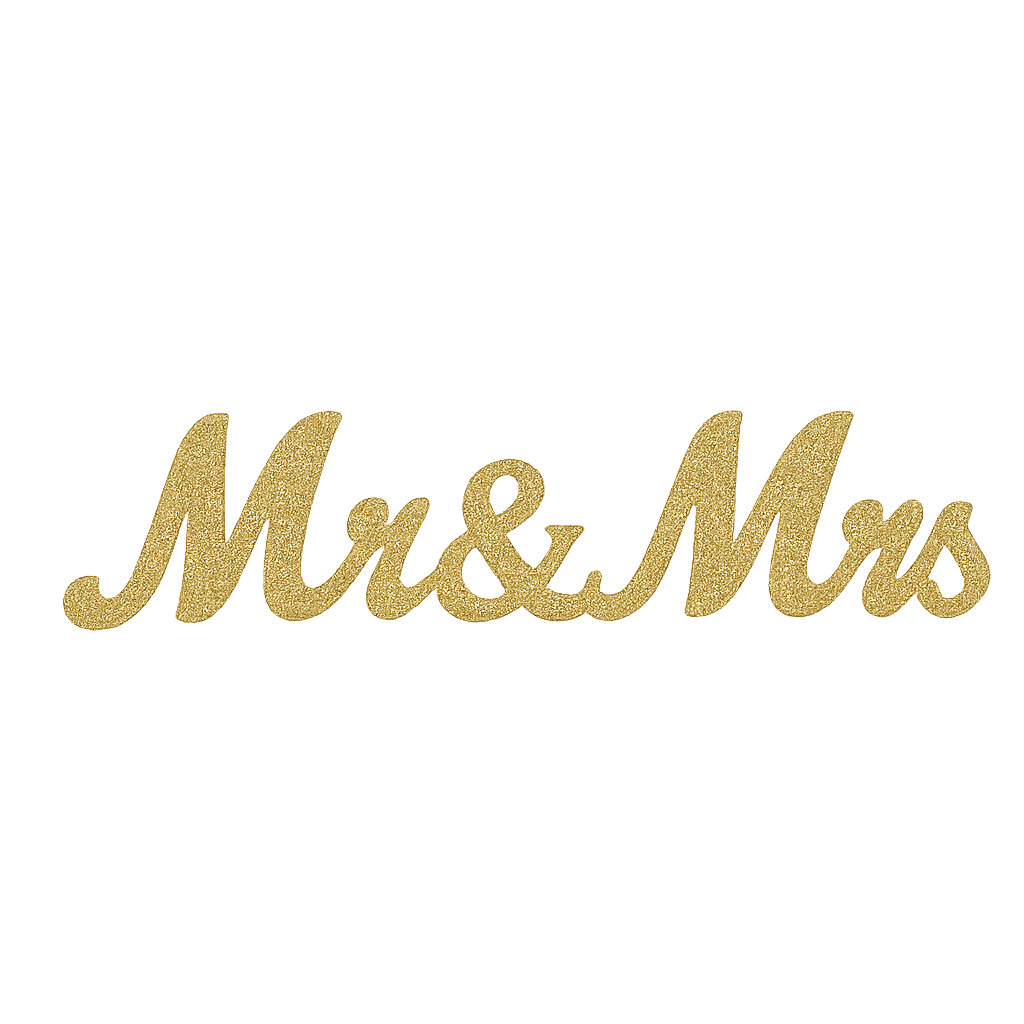 Gold Mr. & Mrs. Sign