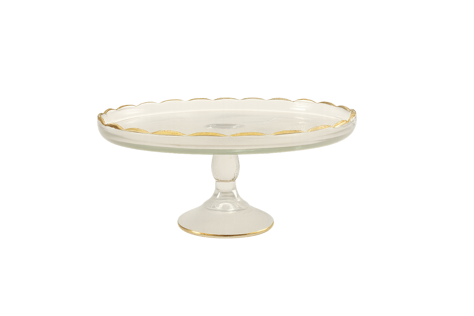 Gold Scalloped Cake Stand