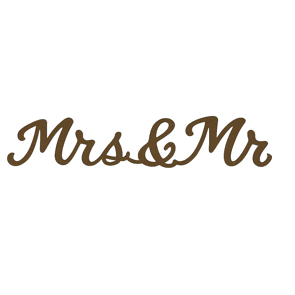 Wooden Mr. & Mrs. Signs