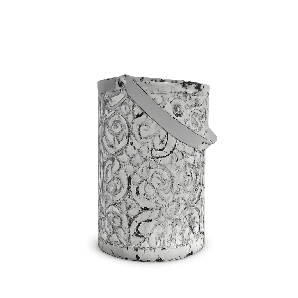 Vintage White Filigree Lantern